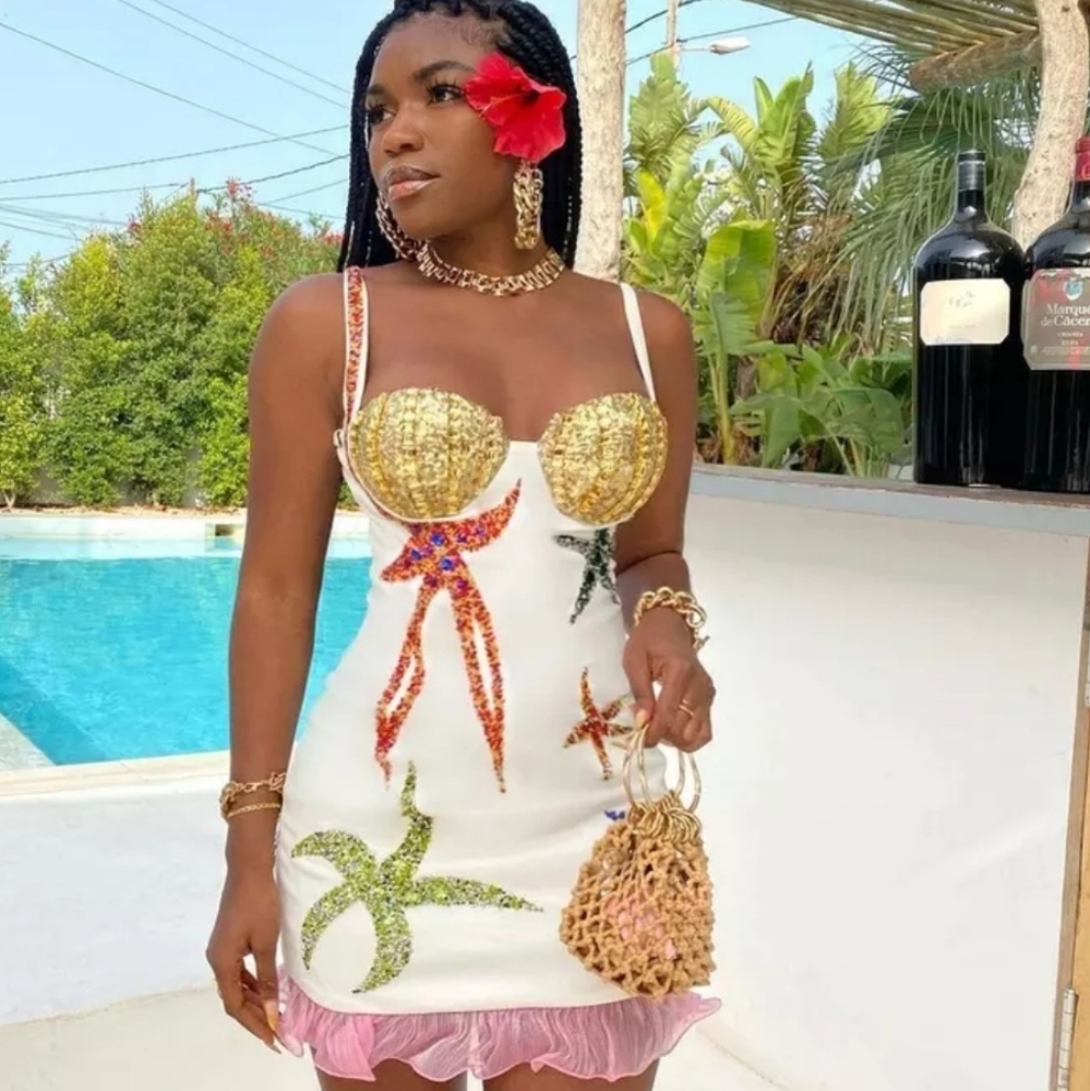 Starfish sequin bandage dress